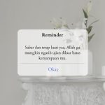 Sabar menerima ujian dari allah